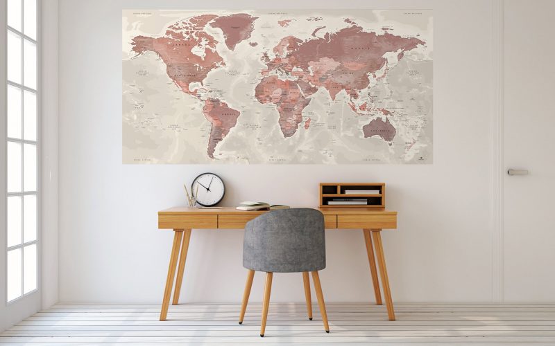 Mappemonde adhésive satinée effet 3D – Image 19