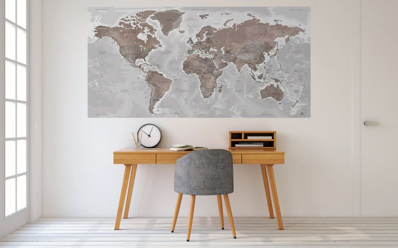 Mappemonde adhésive satinée effet 3D – Image 22