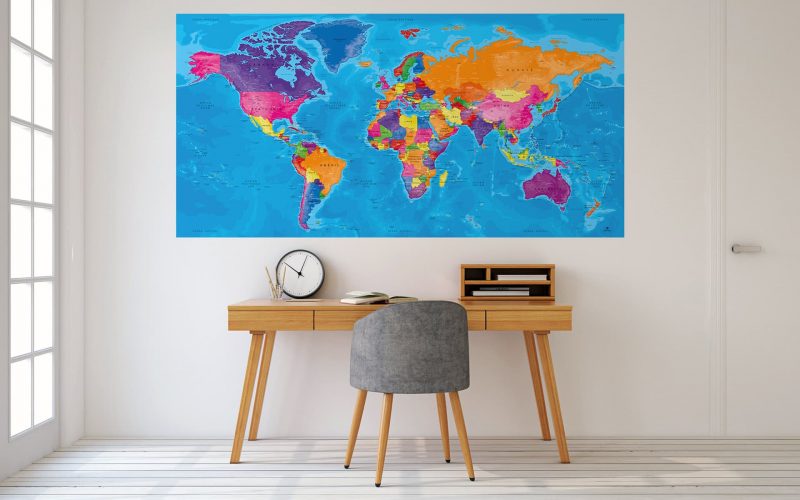 Mappemonde adhésive satinée effet 3D – Image 26