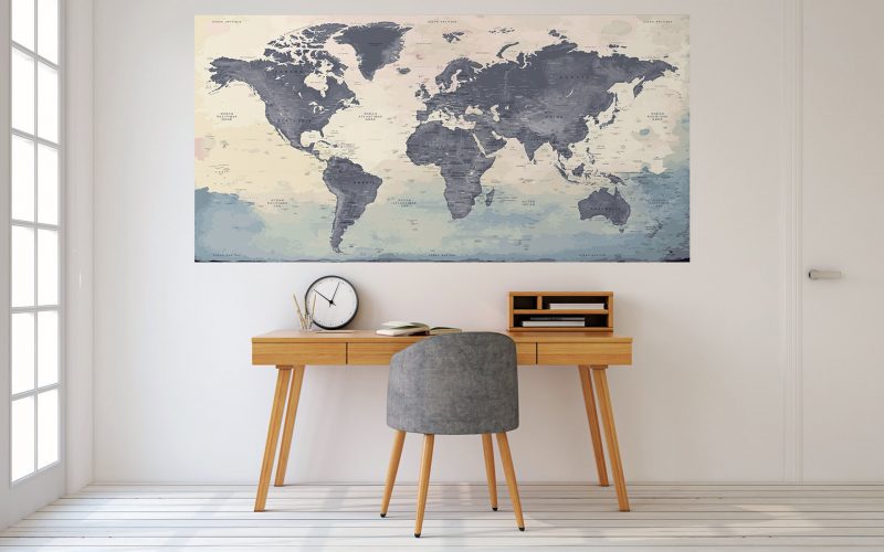 Mappemonde adhésive satinée effet 3D – Image 33