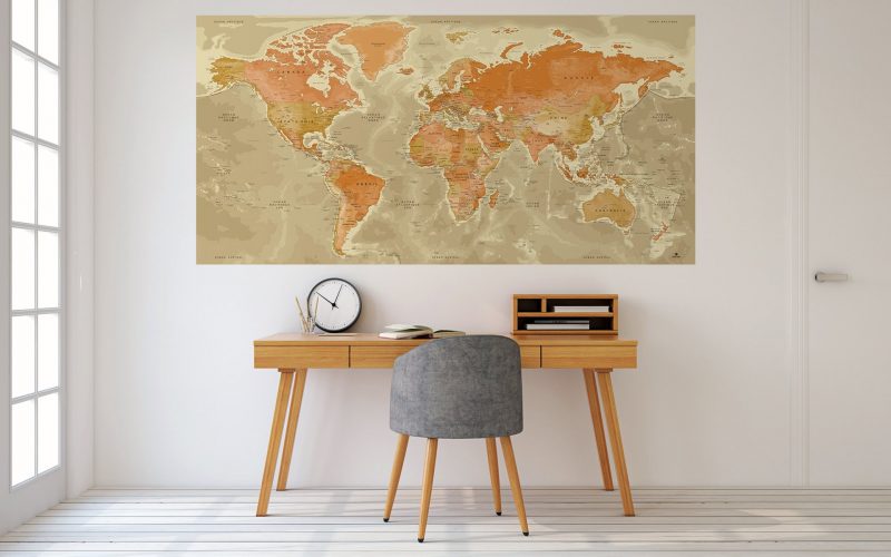 Mappemonde adhésive satinée effet 3D – Image 36