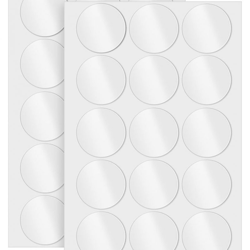 Pastilles autocollantes transparentes