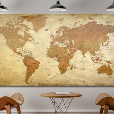 Mappemonde Vintage - Pétra