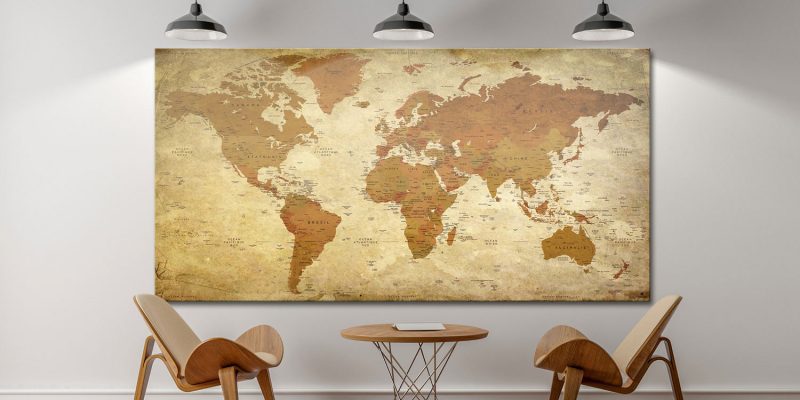 Mappemonde Vintage - Pétra