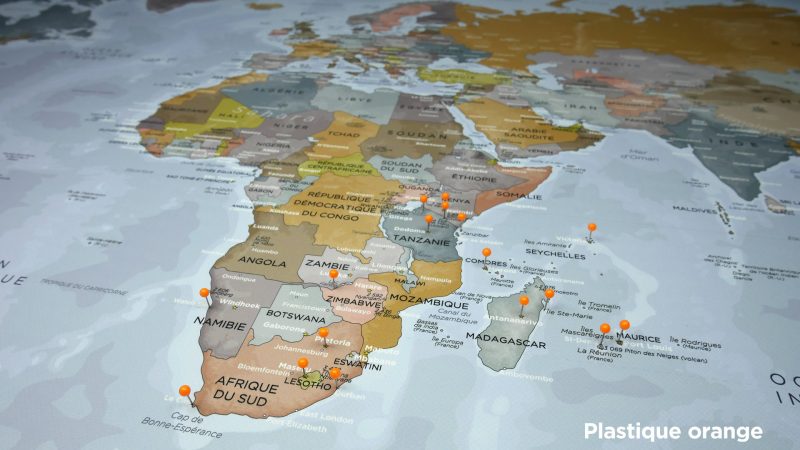 Punaises tête ronde - Plastique orange