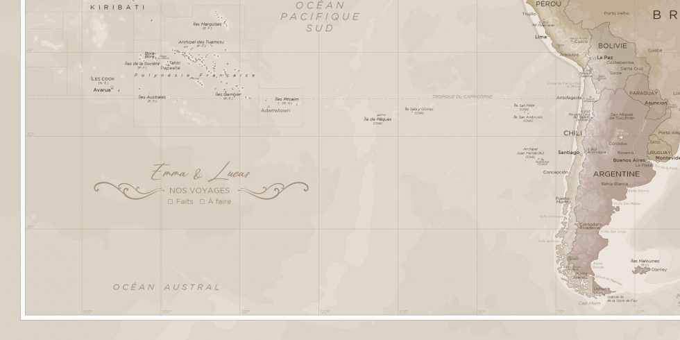 Carte Monde Personnalisée
