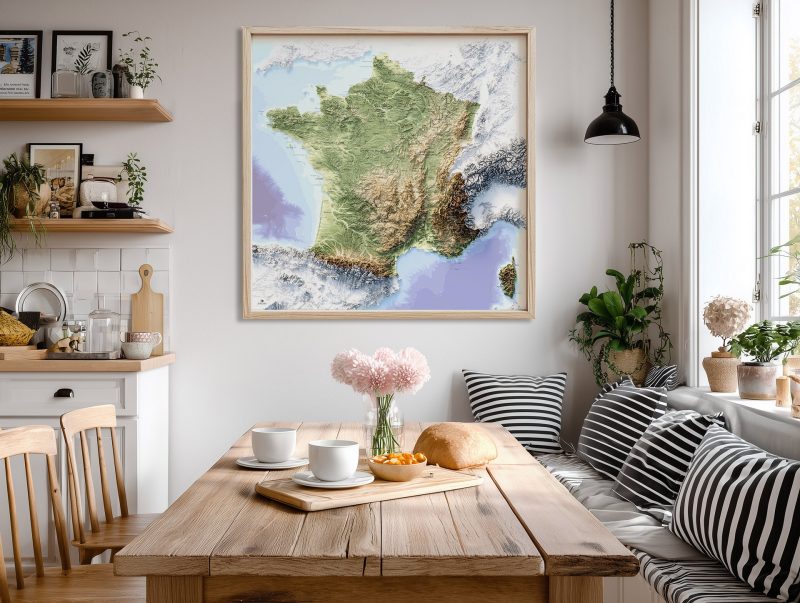 Carte-de-France-Topographique-Physique-effet-3D