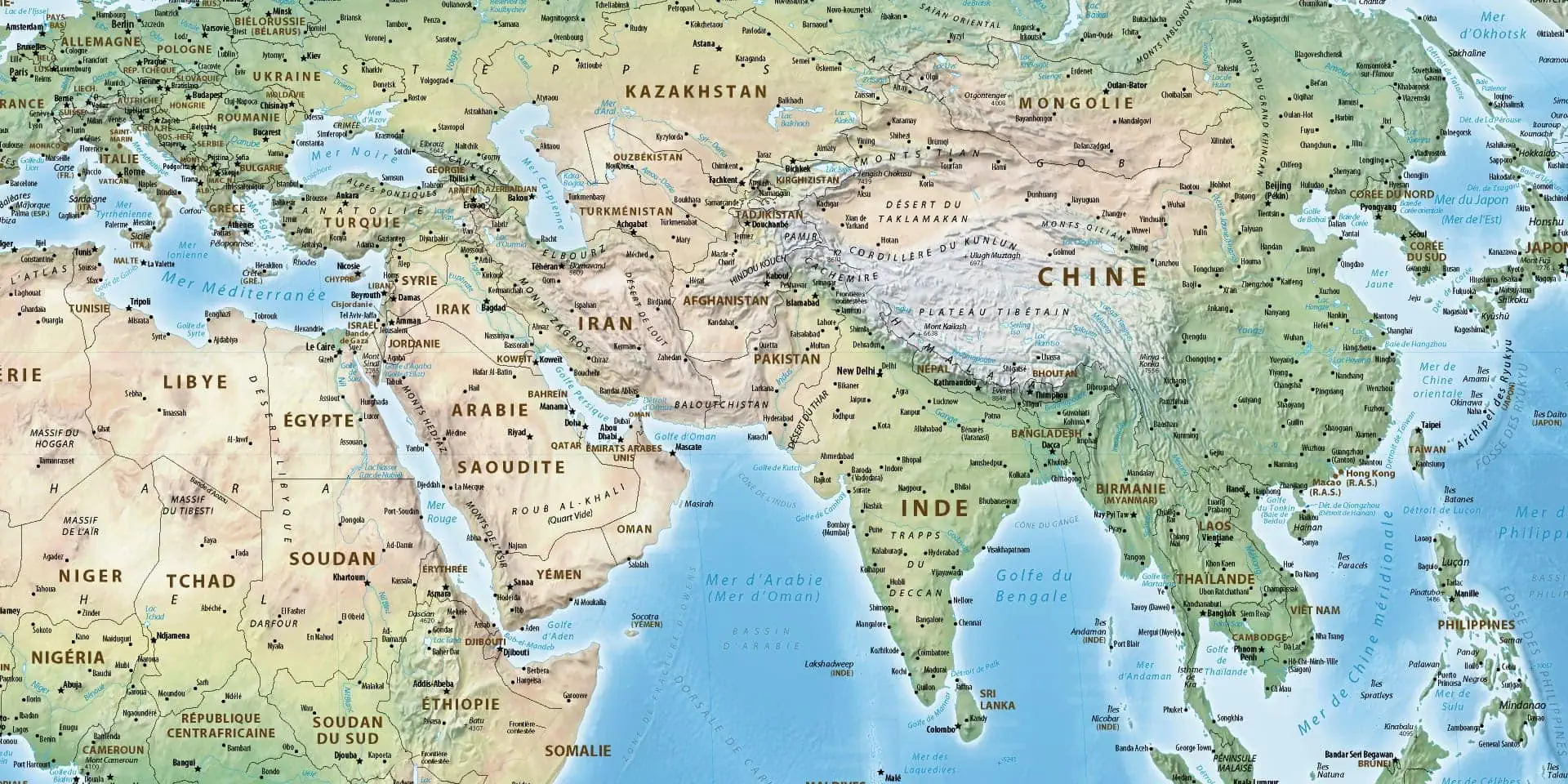 Mappemonde – Equal Earth – Physique et Politique