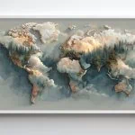 Carte Monde Artistique - Boréal Carte Monde Artistique - Boréal Image