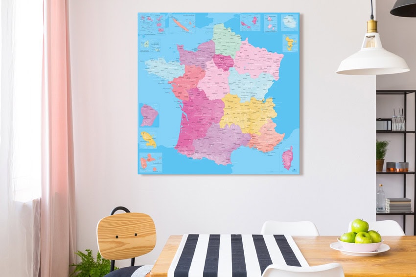 departement-carte-france Map France Santorin