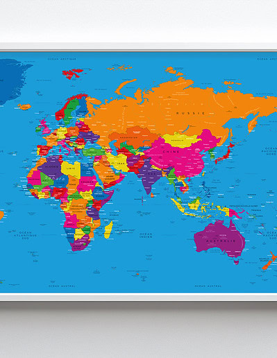 Carte Monde Classique