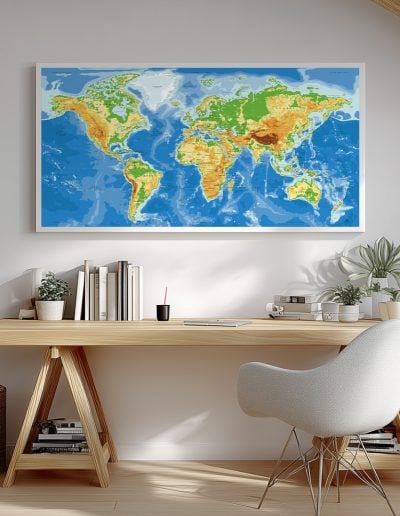 Carte Monde Géographique - Agora