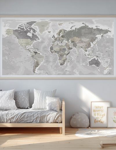 Mappemonde Murale - Pompéi