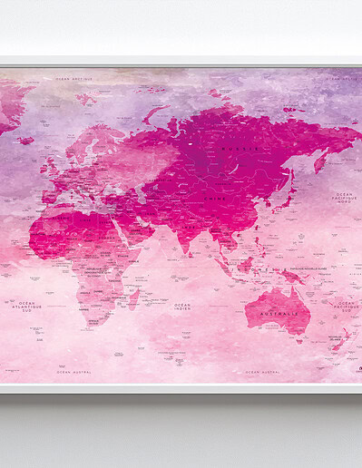 Mappemonde Tableau - Hillier