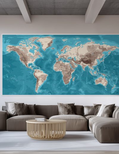 Planisphère Mural - Moaï