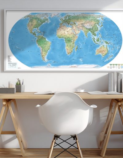 Mappemonde – Equal Earth – Physique & Politique