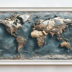 Carte du Monde couleur or - Thalassa Carte du Monde couleur or - Thalassa Image