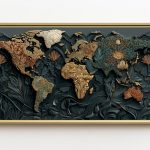 Carte du Monde salon contemporain - Pollen Carte du Monde salon contemporain - Pollen Image