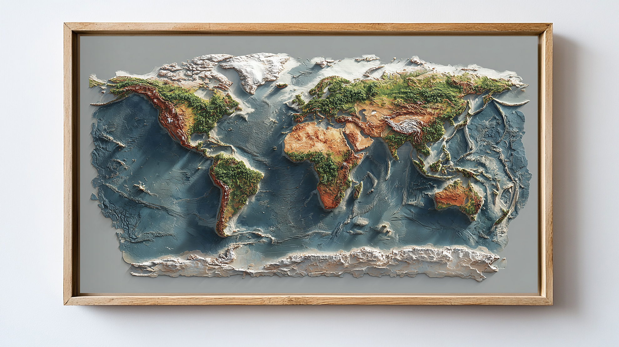 Map Monde réaliste déco - Dorsal